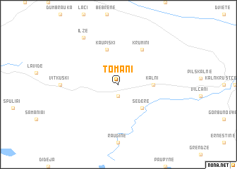 map of Tomaņi