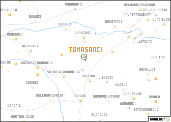 map of Tomašanci