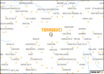 map of Tomaševci