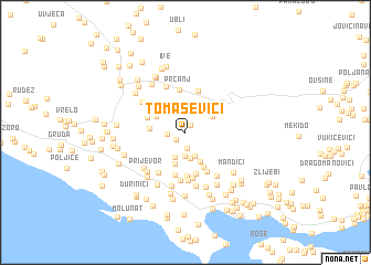 map of Tomaševići