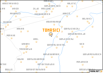 map of Tomašići