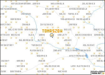 map of Tomaszów