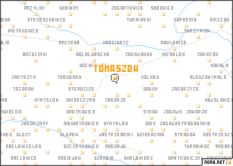 map of Tomaszów