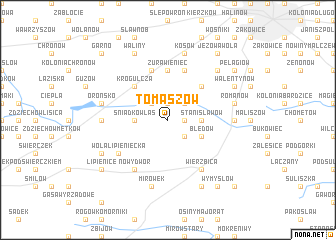 map of Tomaszów