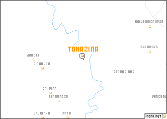 map of Tomazina