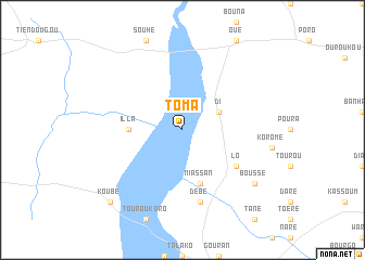 map of Toma