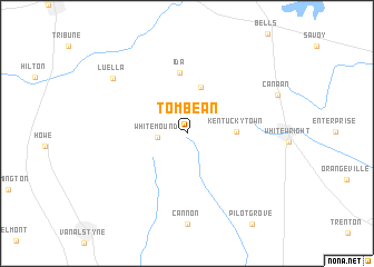 map of Tom Bean