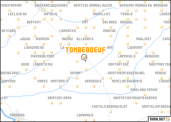 map of Tombeboeuf