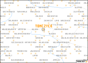 map of Tomczyce