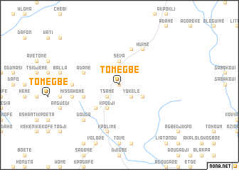 map of Tomégbé