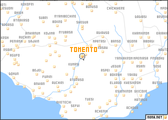 map of Tomento