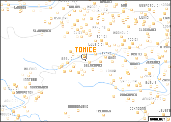 map of Tomiće