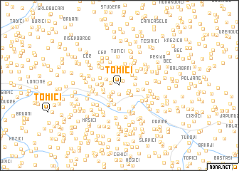 map of Tomići