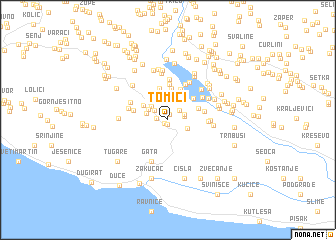 map of Tomići