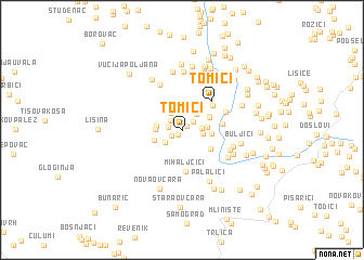 map of Tomići