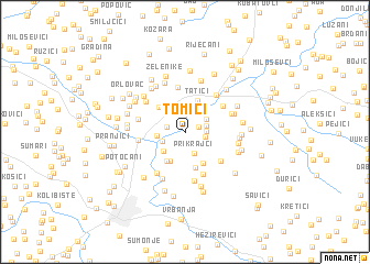 map of Tomići