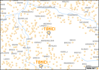 map of Tomići