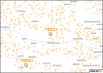 map of Tomići