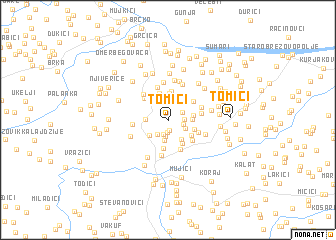 map of Tomići