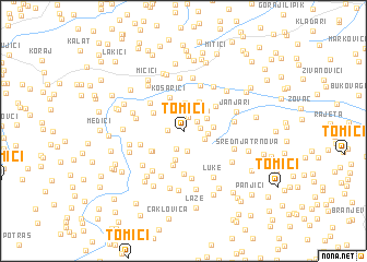 map of Tomići