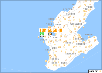 map of Tomigusuku