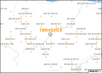 map of Tomíkovice