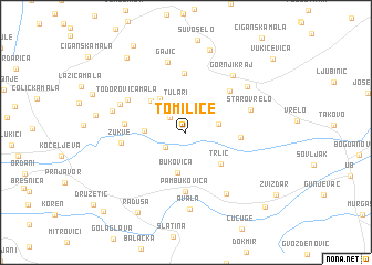 map of Tomilice