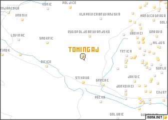 map of Tomingaj