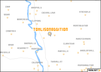 map of Tomlison Addition