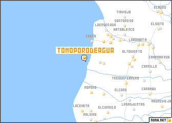 map of Tomoporo de Agua