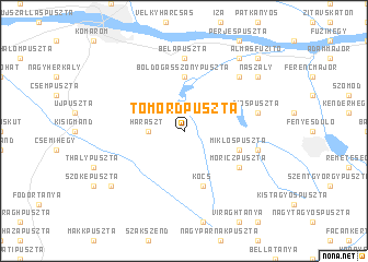 map of Tömördpuszta