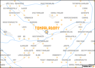 map of Tompaládony