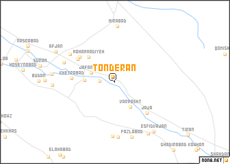 map of Tonderān