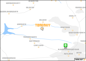 map of Tonenʼkiy