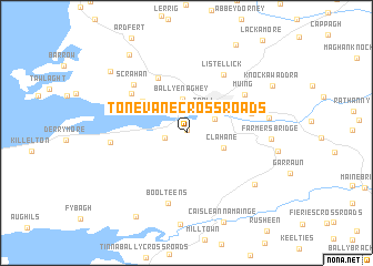 map of Tonevane Cross Roads