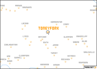 map of Toney Fork