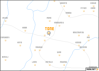 map of Toné