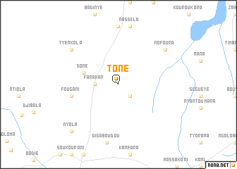map of Toné