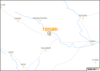 map of Tongbai