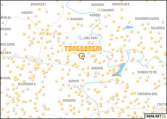 map of Tongdŏng-ni