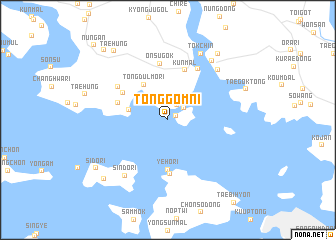 map of Tonggŏm-ni