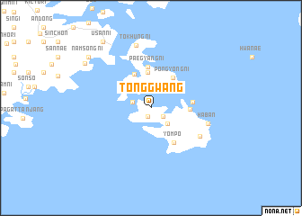 map of Tonggwang