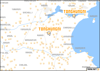 map of Tonghŭng-ni