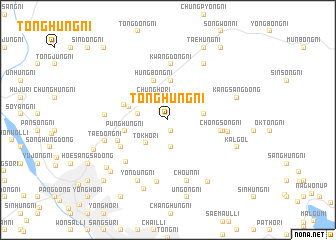 map of Tonghŭng-ni