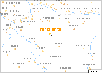 map of Tonghŭng-ni