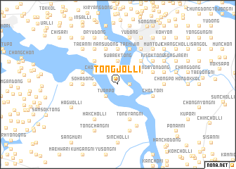 map of Tongjŏl-li