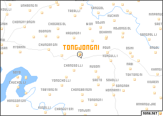 map of Tongjŏng-ni