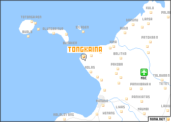 map of Tongkaina