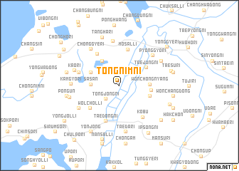 map of Tŏngnim-ni