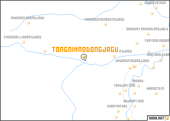 map of Tŏngnim-nodongjagu